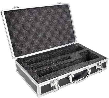 Gralara Estuche para Micrófono Maletín Protector Portátil Impermeable con Relleno Antigolpes Y Cierre Seguro Adecuado para Grabaciones Profesionales Escenario, Negro