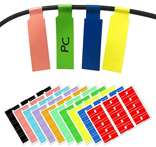 10 Farben, 300 Stück, Kabelbeschriftung Etiketten Selbstklebend A4 - für Laserdrucker