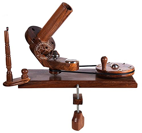 Hind Handicrafts Avvolgitore per gomitoli in legno per lavoro a maglia e uncinetto, realizzato a mano in palissandro, liscio al centro con base antiscivolo, ideale per gomitoli da 0,5 kg