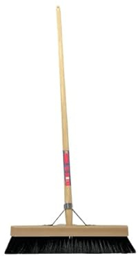 Synx Tools Rosshaar 40 Hallenfeger/Raumfeger - Weicher Besen - Besenstiel - Kehrreinigung - Besen Innen/Weich mit Stiel 160 cm