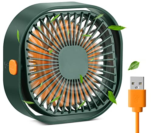 benpen USB Lüfter Leise Klein,360° Mini Ventilator Grow,Small Table Fan Mit 3 Stufe,BüRo Ventilator,keiner Tischventilator pflanzen ventilator Schreibtisch Schlafzimmer Zuhause im Freien PC