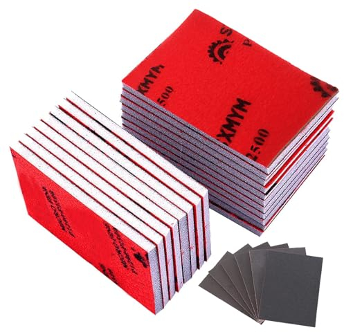 16Pcs Grit Sanding Sponge Set, Flexible Foam Filled Sanding Pad, 320-2500 Grit Ultra Fine Sanding Sponges, Wet And Dry Blocks Sandpapers Sheets For Model Drywall Metal Wood Furniture Polishing.