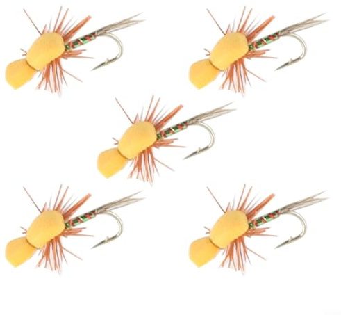Fly Fishing Bait, Floating Dry Fly Mayfly Lure, Highly Visible Fly Line, Suitable for Grayling (yellow)