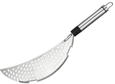Cabilock Passoire à Pot En Acier Inoxydable Demi-lune 24 Cm Poignée Égouttoir à Casseroles Pour Pâtes La Cuisine Ustensile Pratique