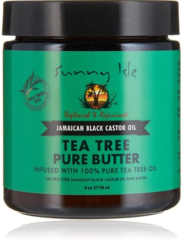 Sunny Islie Jamaican Black Castor Oil Tea Tree Pure Butter, 118ml, Natural Hair and Skin Moisturiser