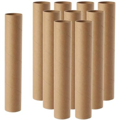 rockible 10 tubi di cartone, rotoli di carta igienica vuoti, rotoli di carta assorbente spessa per progetti artigianali in per la famiglia, 10 Cm