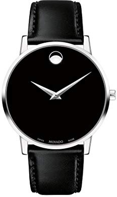 Movado Men's Museum 40mm Calfskin Band Steel Case Swiss Quartz Watch 607269