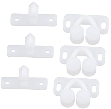 prasku Chiusura a Scatto con Chiusura a Rullo per Ante a Doppia Sfera in Plastica 3 Pezzi