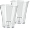 Tymar Orchideentopf Übertopf, 2er-Pack, transparent, Blumentopf, Blumenkübel für Orchidee, Pflanzentopf aus Kunststoff, Moderne, schlanke, Quadratische Form, ORCHPS001 (Transparent, ø 12 cm)