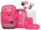 ergobag pack Set ergonomischer Schulrucksack, 6-teilig, Urlaub auf dem ReitBärhof - Pink, Einheitsgröße
