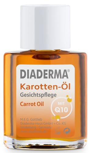 DIADERMA Karottenöl, 30 ml - neue Rezeptur mit Q10: Schenkt einen frischen Teint, beugt Faltenbildung vor, mit Vitamin E + A, Naturkosmetik