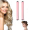 Nayyana 2-teiliger hitzefreier Lockenwickler, über Nacht hitzelose Locken-Blowout-Stangen, Stirnband für alle Haartypen, Stangen mit Haken, keine Hitze-Locken zum Schlafen, Rosa