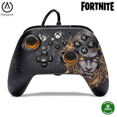 PowerA Advantage Wired Controller for Xbox Series X|S - Fortnite, Midas, Gamepad, Wired Video Game Controller, Gaming Controller, USB-C, works with Xbox One and Windows 10/11, Officially Licensed
