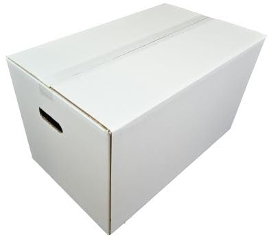 Umzugskarton, PARSPACK, 585x350x335 mm, 10 Stück, Übersiedlungskarton, Umzugsbehälter, TOP Umzug,Karton, Weiß, Stückpreis € 2,99