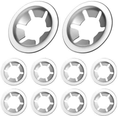 BOUMVID Arandelas Metalicas de Bloqueo de Presión de Clips M3 x 9mm, 10 Piezas Arandelas de Sujetadores Interna de Dientes, Anillos Arandela de Retención de Acero Inoxidable 304