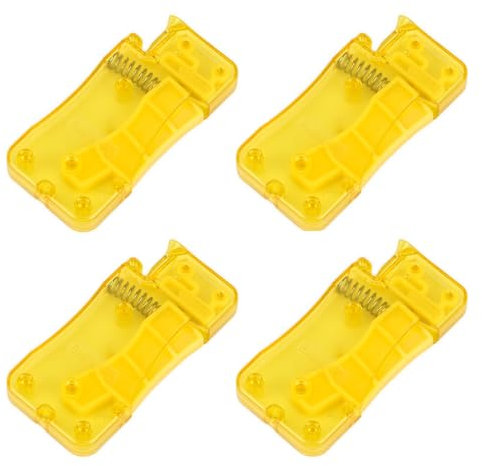 WANGENPING 4 Stück Nadeleinfädler, Kunststoff Einfädelhilfe für Nähnadeln, Nadeleinfädler zum Handnähen, Einfädelhilfe Einfädler für Nadeln, für Handnähen und Nähmaschinen DIY Crafts Sewing(Gelb)