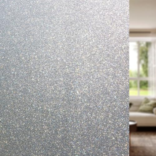 Vinilos para Cristales Ventanas 40 x 600 cm Efecto Esmerilado, Anti-UV, Privacidad Total, Fácil de Instalar Fensterfolie Blickdicht Fensterfolie para Baño Cocina Oficina, Escarchado