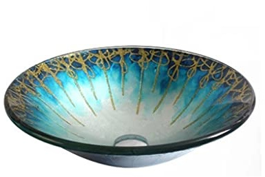 GLETSF Bathroom Sinks Bathroom Vessel Sink Tempered Glass Wash Basin Hotel Art Basin Bathroom Wash Basin Vessel Vanity Sink Bowl Basin