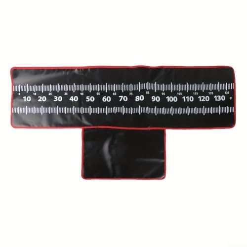 Gdfnmogo Fishing Unhooking Mat 140x35cm with Integrated Tape Measure for For Predator Fish, Roll-Up Carp Pike Catfish Measuring Mat, Padded