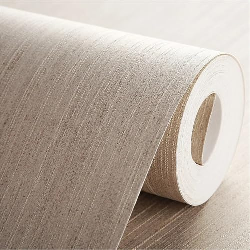RUHTEUO Tapet tapet vardagsrum sovrum TV bakgrund vägg non-woven tyg (ljusgrå, 0,53 x 9,5 m)