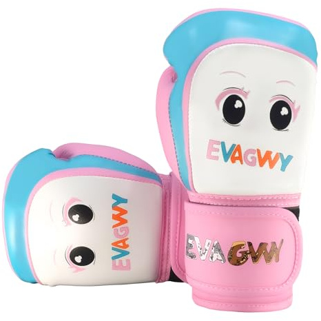 Kids Boxing Gloves for Boys & Girls, Youth Training Sparring Gloves for 3-15 Years, Toddler Punching Bag Gloves for Kickboxing, Muay Thai, MMA, Karate （Pink 6oz