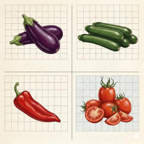 Set Semi Orto Completo | Melanzana Violetta Lunga, Zucchina Verde, Peperone Corno di Toro Rosso e Pomodoro Rio Grande | 4 Bustine da 6g |Semi Ortaggi per Orto, Giardino e Balcone | Alta Germinazione