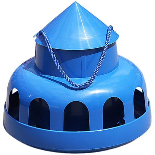 Ameble 12 Hole No Waste Pigeon Feeder with Removable Base for Easy Cleaning, Automatic Bird Feed Dispenser for Quail, Chickens, Ducks, Parrots, Small Poultry