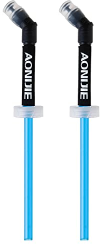 TRIWONDER TPU Faltbarer Trinkflaschen, Soft Flask, Wasserflasche BPA-Frei Sportflasche für Trinkrucksack Fahrrad Sport (Strohhalm)