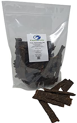 Food4Pets Fleischstreifen Hundeleckerli Hirschfleisch 750g – herzhafte und natürliche Kaustreifen für Hunde, ideal zur Zahnpflege und als Belohnungssnack