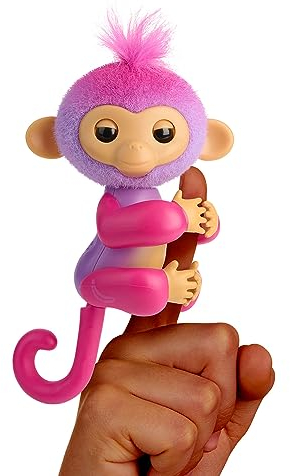 Fingerlings Nuevo Mono bebé Interactivo 2023 reacciona al Tacto - Más de 70 Sonidos y reacciones - Charli (Morado)