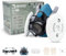 RHINO Smart Solutions Mascara de Gas Reutilizable contra Polvo y Gases | Mascarilla Pintura con Filtro P3R, Guantes, Gafas de Proteccion Bricolaje, Lijado, Construcción, Antipolvo