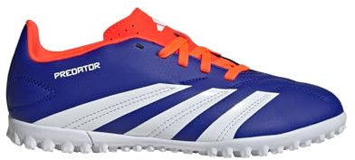 adidas Unisex Club Predator Turf Football Boots, Shiny Blue White Solar Red, 13 Little Kid