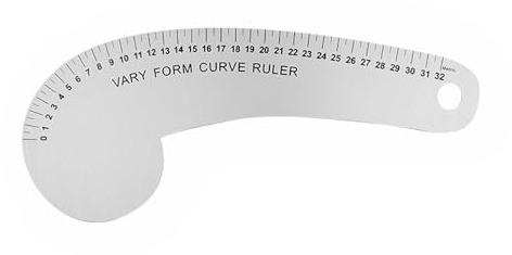 Kurvenlineal für Musterherstellung, Aluminium Variieren Form Kurvenlineal für Nähen, Modedesign, Quilten (B)