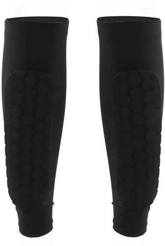 ANKROYU Mangas de pantorrilla Espinilleras Fundas de compresión Diseño de panal Fibra de poliuretano Secado rápido Reduce la hinchazón muscular para correr Ciclismo