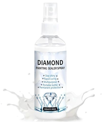 100ml Diamond Art Sealer Spray,Lightweight Safe Clear Coating Spray,Clear Acrylic Sealer & Fixative Spray for Diamond Painting,Diamond Art Accessories & Tools,Strong Seal for Diamond Art Kit