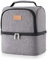 Lifewit 7L Double Compartment Cooler Bag for Men Women Kids, Insulated Water Resistant Waterproof Bento Box, Thermal Lunch Box for Work School Picnic Grey