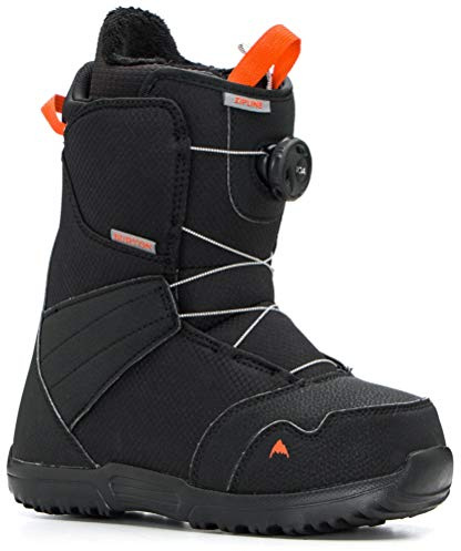 Burton Kid's Zipline BOA Snowboard Boots (Black, 4)