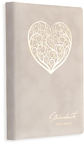 Stammbuch helles Grau Sanja Herz Familienstammbuch Hochzeit Standesamt
