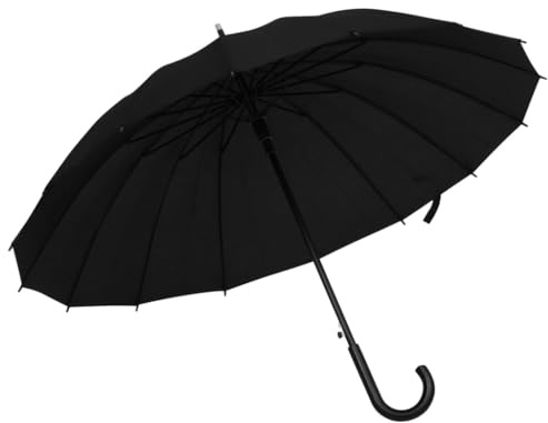 vidaXL Paraply automatisk klassisk Resa liten kompakt svart Ø 105 cm/Ø 120 cm