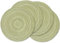 homEdge Runde Tischsets, 4 Stück, geflochten, waschbar, 38,1 cm, Grün