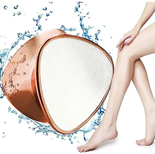 Kristall Haarentferner, Kristall Haarradierer, 2 in 1 Schmerzloses Entfernungswerkzeug für Männer und Frauen, Wiederverwendbarer Haarentfernungsstein Nano Glas Haarentferner für Fuß Arme Beine Rücken