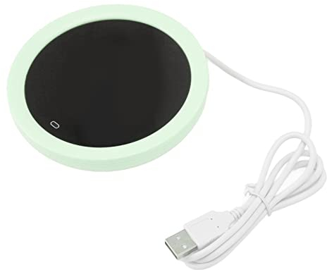 Elektrischer 10-W-Tassenwärmer, Kaffeetassen-Heizplatte, USB-Smart-Tassenwärmer Mit Digitalanzeige, Schwerkraftschalter, 55-Grad-Milchheizplatte Für Büro Und Zuhause(Grün), Tassenwärmer Tassenwär