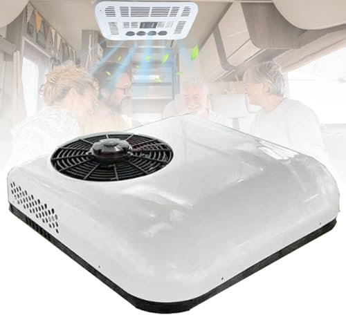 RV Air Conditioner Car Rv Rooftop Air Conditioner 12V/24V Parking Air Conditioning For Suv Motorhome Truck Camper Van Caravans For Truck Rv Boat Automotive Camper Travel Trailer,12V