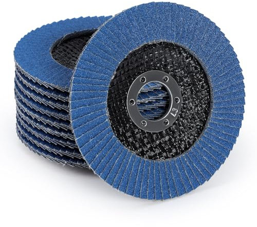Aicoimy 125mm Flap Discs Angle Grinder Sanding Discs 80 Grit, 12 Pack 5 Inch Grinding Discs Type 27 Imitation Corundum Sanding Wheels for Polishing Grinding Metal Wood Stainless Steel