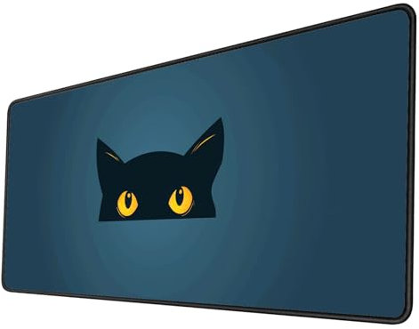 Gaming Mauspad XXL 800x400x3mm, Blau Schwarz Mousepad mit Vernähte Kanten, Wetterfest Anti-Rutsch Mouse Pad, Groß Schreibtischunterlage für PC, Laptop Verbessert Präzision und Geschwindigkeit,Geschenk