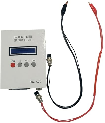 Cocoarm Batteritestare Metallhölje Intern Resistanstestare 0 Till 30V 0,10 Till 20,00A LCD-skärmkapacitetstest med Cykelläge för Batterireparation Gör Själv-bänktestning