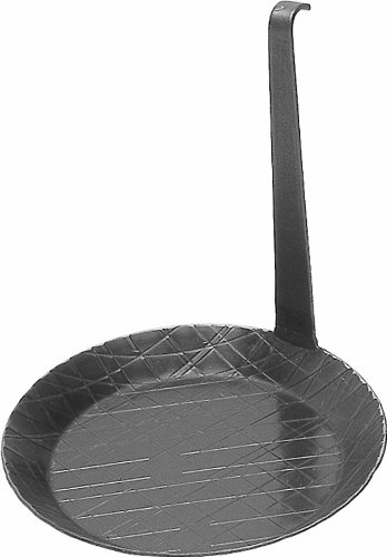 Padella di ferro padella in ferro battuto Padella 24 cm Ø alto con manico senza rivestimento