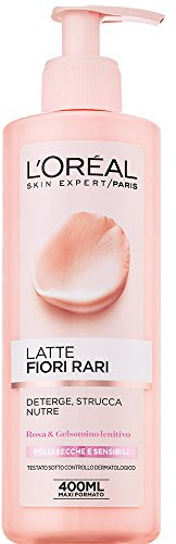 L'Oréal Paris Detergenza Fiori Rari Latte Struccante per Pelli Secche e Sensibili - 400 ml - [Confezione da 6]
