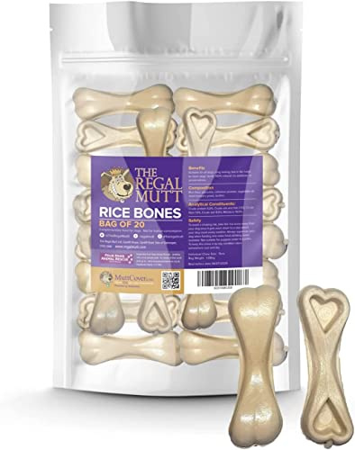 The Regal Mutt - Rice Bones for Dogs - Bag of 20