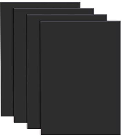 BENECREAT 4PCS Foglio Adesivo in Silicone 11.8x8.2 Nero Antiscivolo in Gomma Siliconica A4 Spessore 1mm per fai da te, Supporti, Livellamento, Sigillatura, Protezione, Abrasione, Pavimentazione